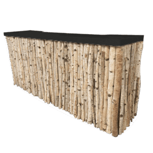 Birch Log Bar Black Top
