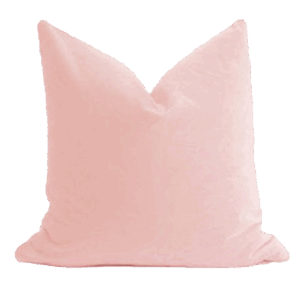 Velvet Pillow, Light Pink