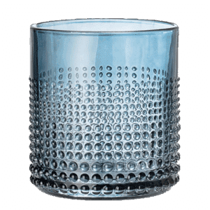 Hobnail Glass Votive, Blue
