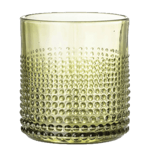 Hobnail Glass Votive, Green