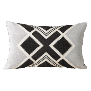 Grey-Knit Lumbar Pillow
