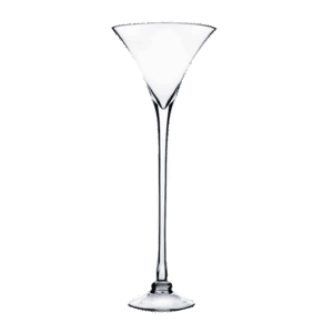 Clear Glass Martini Vase