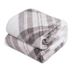 Mocha Plaid Fleece Throw