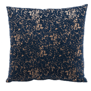 Velvet Pillow, Navy Foil