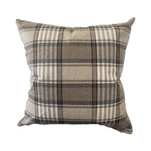 Tartan Pillow, Brown