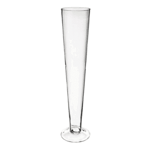 Clear Glass Trumpet Vase, Large