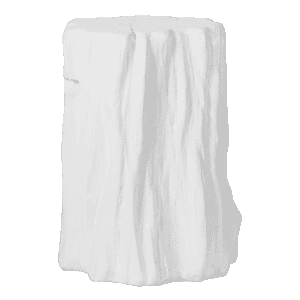 Log End Table, White