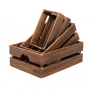 Wood Crate Trio