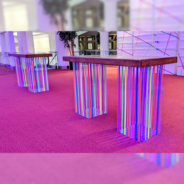 Acrylic Pedestal Community Table 4 Acrylic Pedestal Community Table 4