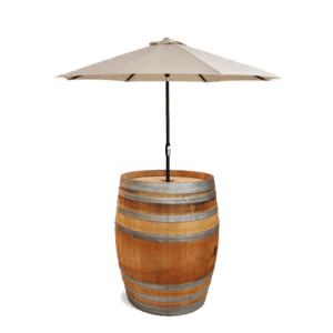 Barrel Cocktail Table, Umbrella