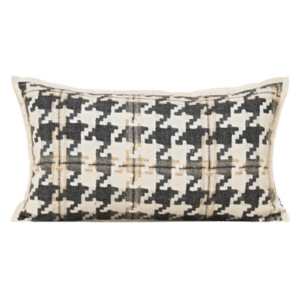 Houndstooth Lumbar Pillow, Brown