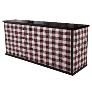 Red Plaid Tufted Bar