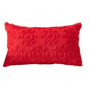 Red Snowflake Lumbar Pillow